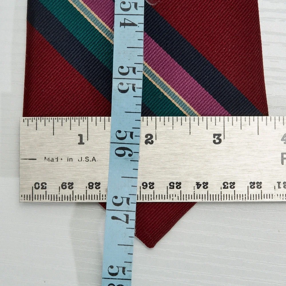 JOS. A. BANK Vintage Executive Collection Men's Silk Necktie‎ Burgundy Striped